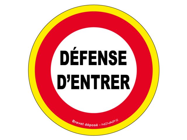 Panneau défense d'entrer- haute visibilité - Ø 80mm - 4090610