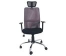 Manutan Expert - Siège de bureau FIRST Gris - Ergonomique, Têtière, Accoudoirs 4D, Synchrone, Charge 150kg, 8h/jour