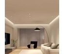 Profilé Aluminium Blanc 2m arrondi pour Ruban LED simple pour Faux-Plafond
