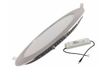Downlight Dalle LED 12W Extra Plate Ronde - Blanc Chaud 2300K - 3500K / Blanc - Blanc Chaud