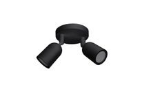 Spot LED en Saillie Double Orientable pour Ampoule GU10 - Noir
