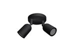 Spot LED en Saillie Double Orientable pour Ampoule GU10 - Noir
