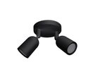 Spot LED en Saillie Double Orientable pour Ampoule GU10 - Noir