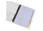 Intercalaires polypropyléne à onglets personnalisables A4 8 touches