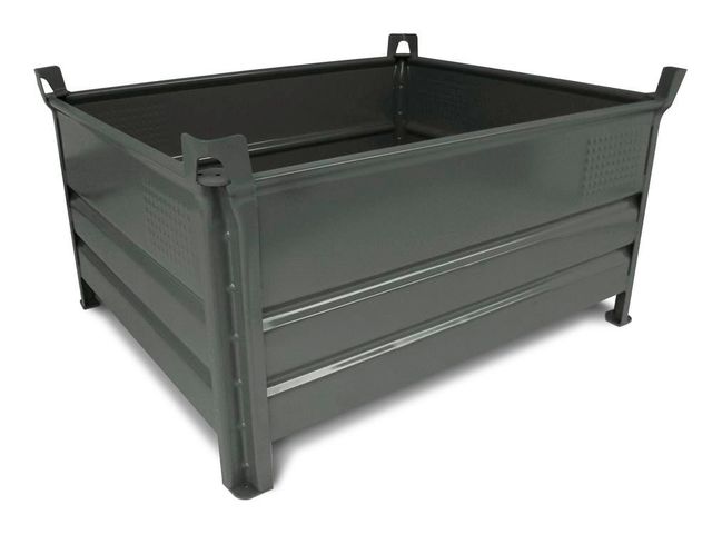 Bac gerbable SP 5080 Profi, acier, 200 litres, gris