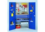 Armoire d'atelier à tiroirs modèle 10 1950 x 1000 x 600 mm RAL 7035 : RASTERPLAN