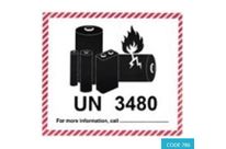 Etiquette batterie lithium – UN 3480 (105 x 74mm) - CODE 786
