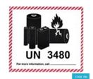 Etiquette batterie lithium – UN 3480 (105 x 74mm) - CODE 786