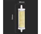 Ampoule LED R7S 118mm SMD 16W 300° Céramique - Blanc Chaud 2300K - 3500K