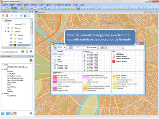 Suite logicielle de cartographie et d'analyse géo-décisionnelle : MapInfo Professional