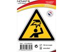 Panneau Danger obstacle en hauteur - Adhésif Triangle 100mm - 4233031
