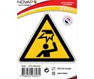 Panneau Danger obstacle en hauteur - Adhésif Triangle 100mm - 4233031