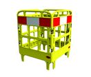 Barrière de protection polyéthylène 4 portes jaune 