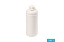 Bouteille blanche FHDPE 1L - emballage intérieur produits dangereux CODE 7