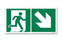 Panneau picto sortie escalier descente droite
