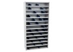 Manutan Expert - Armoire à quincaillerie haute - Gris clair - 12 tablettes - 1000x400x1980 mm - Charge 600 kg