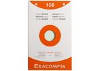 Fiche bristol Exacompta 12,5x20 petit carreaux perforées étui de 100