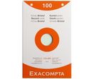 Fiche bristol Exacompta 12,5x20 petit carreaux perforées étui de 100