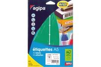 Etiquette Couleur Agipa 32 x 70 Boite de 120 Vert