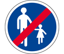 Panneau fin obligation chemin piétons B41