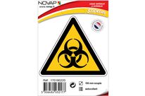 Panneau Danger risque biologique - Adhésif Triangle 100mm - 4032177