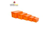 Novabac 6 au 54 Litres Orange Fluo + les couvercles - 5200162