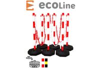 Kit 6 Poteaux PVC + 12M de Chaîne et 12 Crochets S Offerts