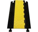 Cable Equipements - Protège-câble COBRA - Passage Véhicules - 89cm 3 Canaux - Elastomère Noir/Jaune - Charge 44T