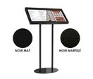 Porte Menus Restaurant sur Pied 3xA4 Portrait Noir Martelé
