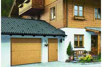 Porte de garage sectionnelle en bois