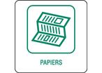 Panneau déchetterie papiers