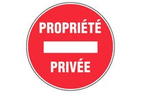 Panneau Propriété privée - Rigide Ø450mm - 4080512