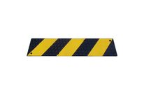 Rampe de seuil pour portail en caoutchouc noir / jaune