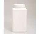 Pot carré 500 ml en PEHD Blanc - à vis ou encliquetable