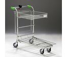 Chariot magasin emboitable avec panier rabattable