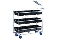 Chariot Pour Commande Ou Courrier - Bacs Noirs - Matador