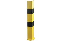 Mottez - Poteau de protection d&amp;#039;angle XXL - Hauteur 120cm - Acier Noir/Jaune - Usage Entrepôt