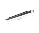 Linéaire LED sur rail monophasé 60cm 14/16/18/20W ajustable noir - Blanc Neutre 4000K - 5500K
