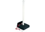 Poteau PVC Blanc avec réserve de chaîne sur socle lesté 6kg - 2000772