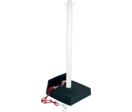 Poteau PVC Blanc avec réserve de chaîne sur socle lesté 6kg - 2000772