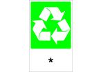 Panneau Recyclage dechets (texte à inscrire par l'utilisateur) - Rigide 330x200mm - 4161075