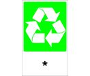 Panneau Recyclage dechets (texte à inscrire par l'utilisateur) - Rigide 330x200mm - 4161075