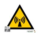 Panneau Danger Radiation non ionisante - Alu triangle 300mm - 4011844
