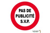 Panneau Pas de publicité - Novap