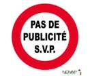Panneau Pas de publicité - Novap