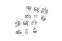 Lot de 2 planches de stickers tri sélectif