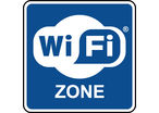 Panneau d'information zone WIFI logo