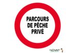 Panneau Parcours de pêche privé - Novap