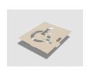 Pochoir - handicap - pour peinture au sol - 25, 50 OU 120 cm