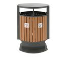 Poubelle d'extérieur tri sélectif imitation bois
